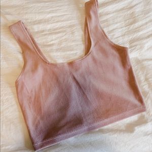 Velour cropped tank